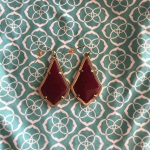 Kendra Scott Earring, maroon and gold, small